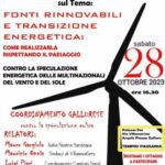 Sabato 28 ottobre a Tempio Pausania conferenza dibattito su “Fonti rinnovabili e transizione energetica: realizzarla rispettando il paesaggio”