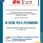 Settimana Patrimonio Culturale: “INsieme per il patrimonio”, le Scuole presentano i progetti di “Futuro IN mano”
