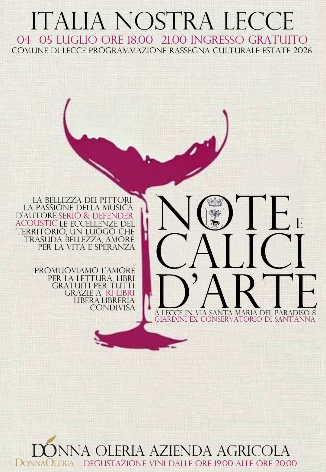 note e calici d'arte
