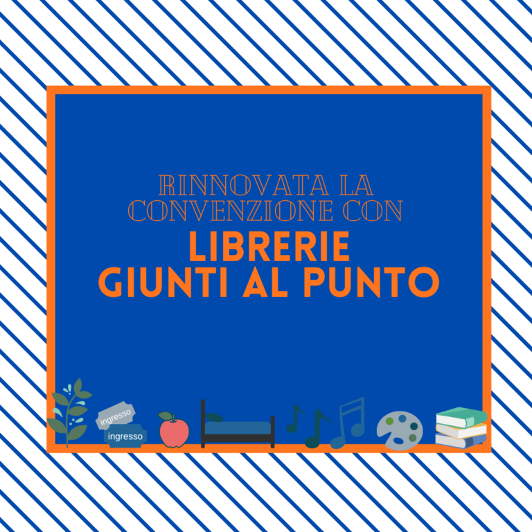 Rinnovata la convenzione con le librerie Giunti al Punto