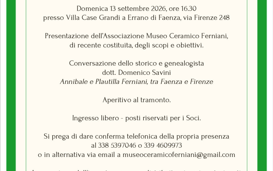 Presentazione dell’Associazione Museo Ceramico Fermiani