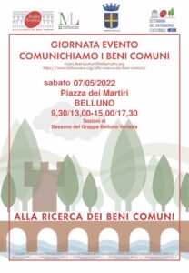 Settimana del Patrimonio Culturale di Italia Nostra 2022: la sezione di Belluno organizza un gazebo informativo sui Beni Comuni