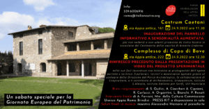 GEP2022: all’Appia Antica un sabato speciale per le Giornate Europee del Patrimonio
