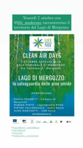 Clean Air Days, Lago di Mergozzo: la salvaguardia delle aree umide