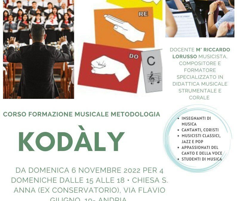 Corso Formazione musicale metodologia Kodàly