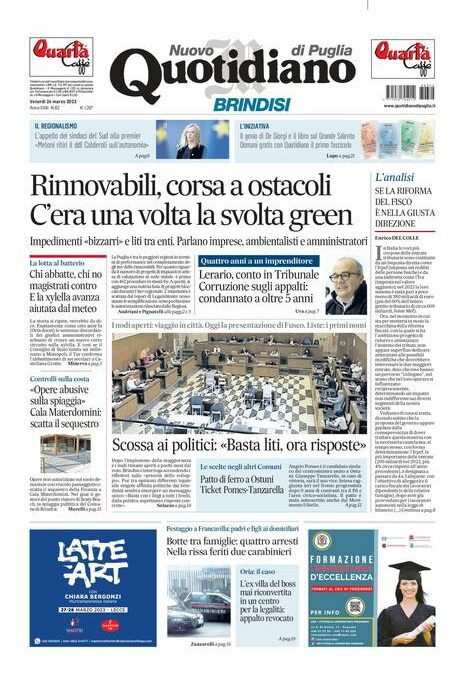 Il “Quotidiano di Puglia” sulle rinnovabili