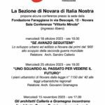 Iniziative culturali di Italia Nostra Novara: il 18 ottobre 2023 al via il ciclo di conferenze