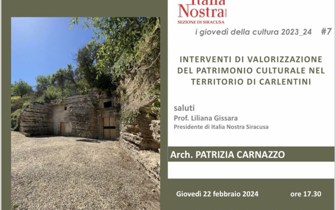 Interventi di valorizzazione culturale del territorio di Carlentini