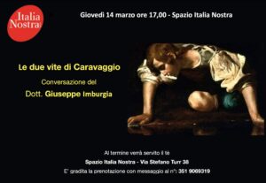 Le due vite di Caravaggio – Conversazione del Dott. Giuseppe Imburgia