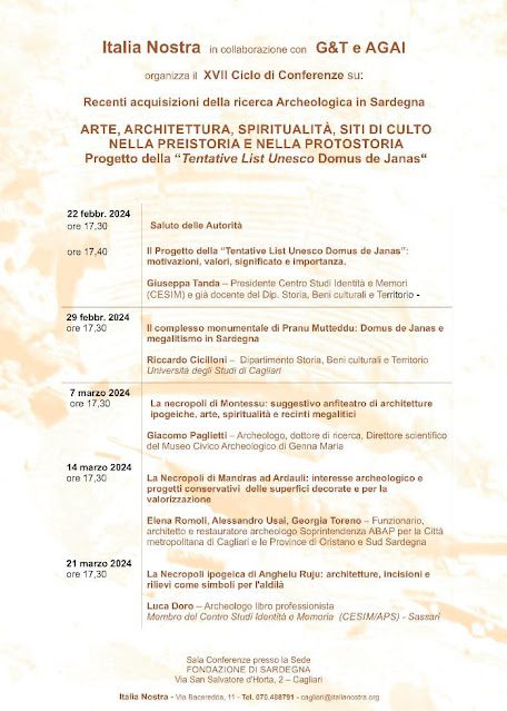 Riprendono le conferenze di Italia Nostra sulle recenti acquisizioni della ricerca archeologica