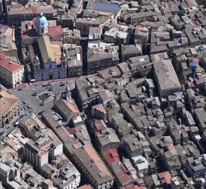 Foto aerea del centro storico di Caltanissetta