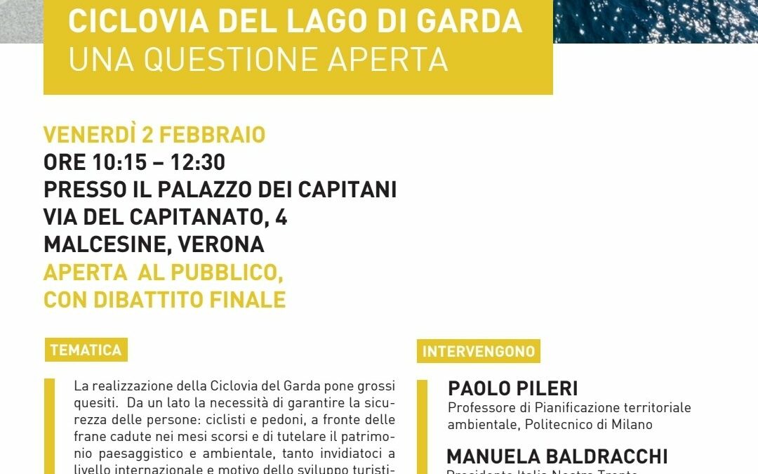 Ciclovia del lago di Garda: una questione aperta