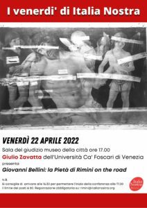 “I venerdì di Italia Nostra”, al via il terzo incontro con “Giovanni Bellini: la Pietà di Rimini on the road”
