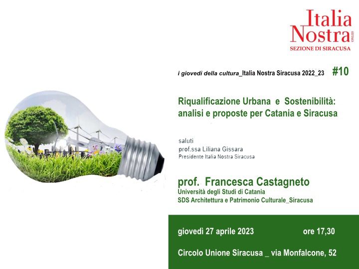Riqualificazione urbana e sostenibilità: analisi e proposte per Catania e Siracusa