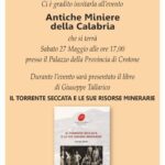 Convegno “Antiche Miniere della Calabria” 27 maggio 2023