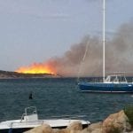 La macchia mediterranea di Sovereto in fiamme