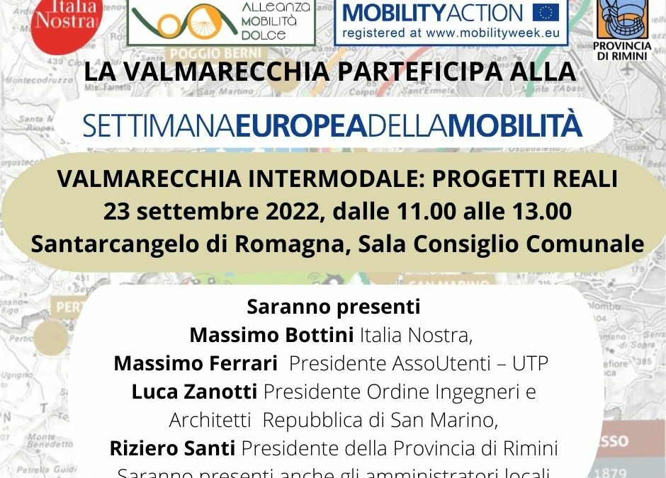 Settimana Europea della Mobilità: convegno sui progetti di intermodalità in Valmarecchia