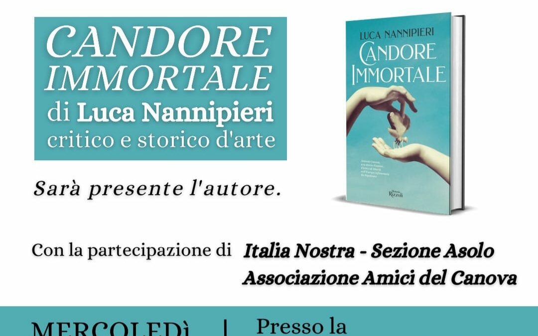 Presentazione di “Candore Immortale” di Luca Nannipieri il 15 marzo a Possagno