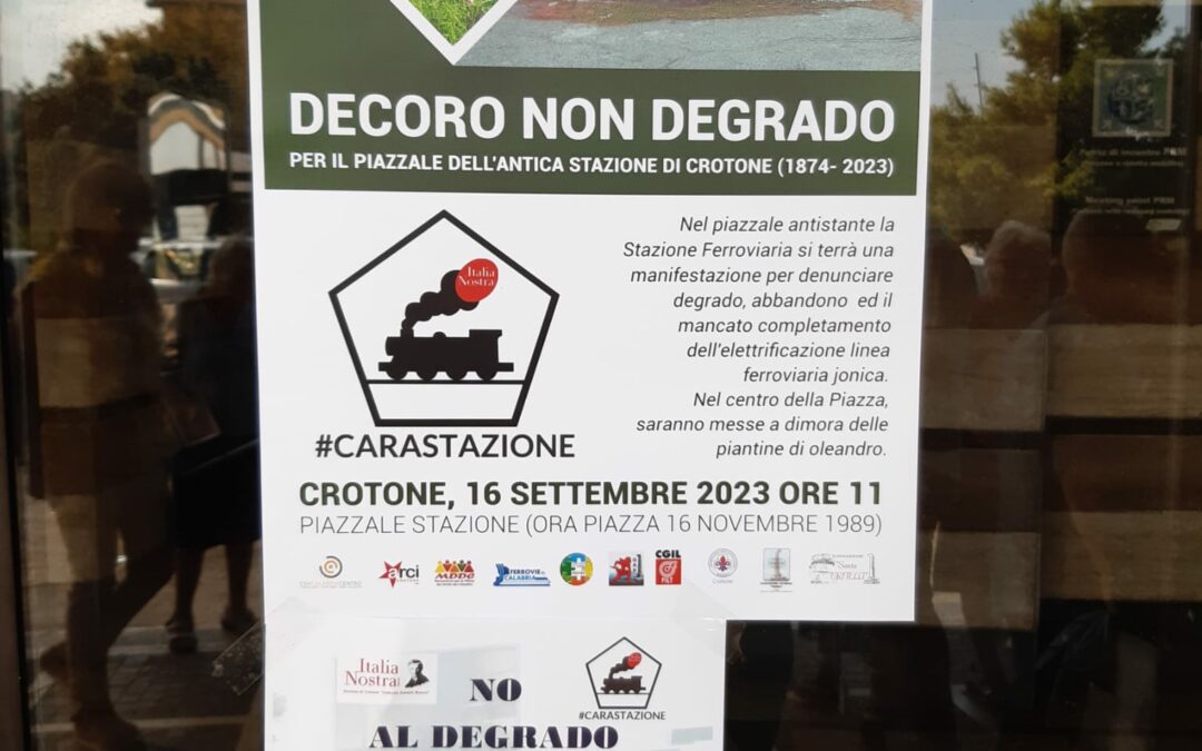 La stazione ferroviaria di Crotone deve ritornare a vivere…DECORO, NON DEGRADO ED ABBANDONO