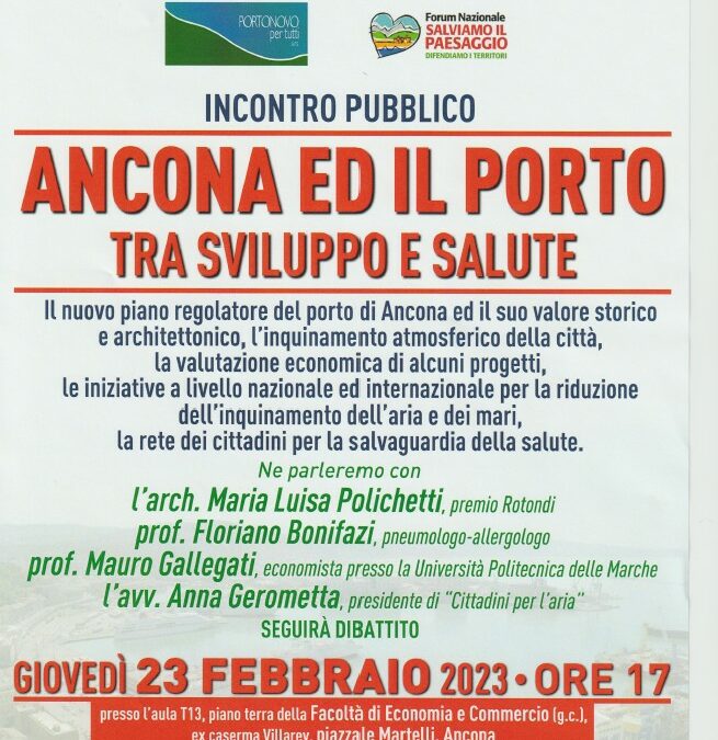 Ancona ed il suo porto tra sviluppo e salute