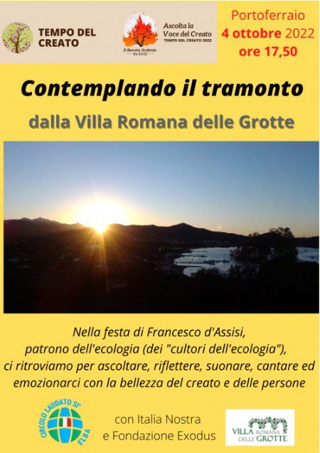  “Contemplando il tramonto” 4 ottobre alla Villa romana delle Grotte