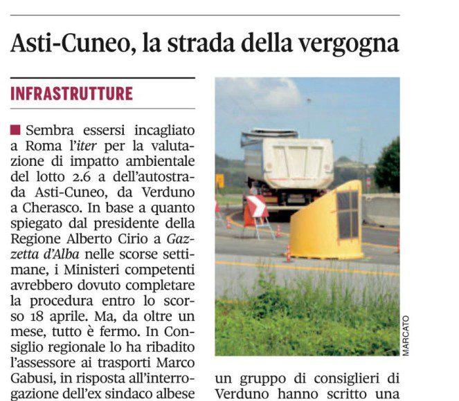 Asti-Cuneo: sempre in primo piano