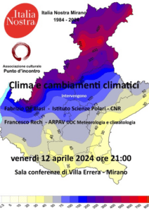 Cambiamento climatico: incontro pubblico il 12 aprile a Mirano