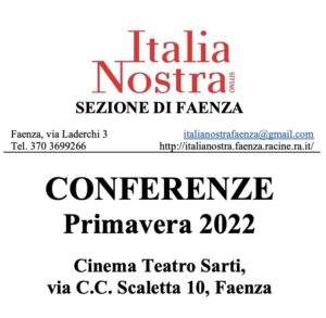 Faenza, conferenze di Primavera 2022