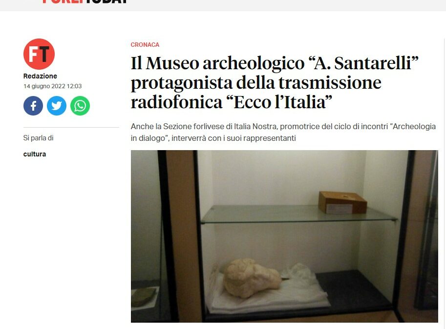 Il Museo archeologico “A. Santarelli” protagonista della trasmissione radiofonica “Ecco l’Italia” 