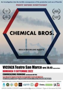 NO PFAS. Proiezione Docufilm ‘Chemical Bros’ a Vicenza