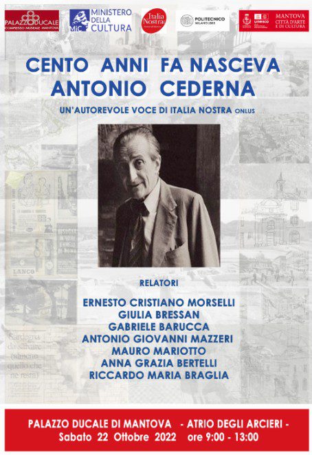 A Mantova un Convegno “Antonio Cederna a cento anni dalla nascita”
