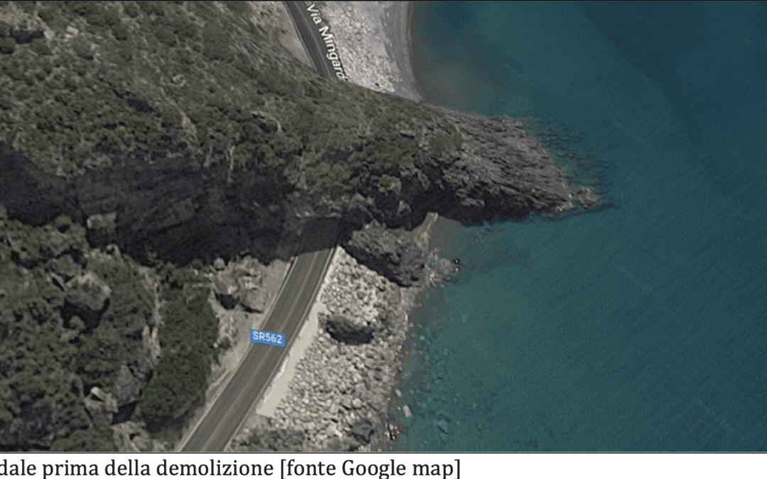 Demolizione costone roccioso sulla strada SP 562 tra Marina di Camerota e Palinuro: esposto di Italia Nostra