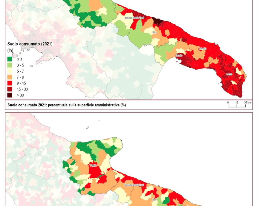 Consumo di suolo in Sud Salento. I dati dell’ISPRA