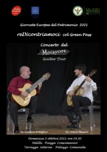 GEP 2021 : IN Melilli celebra il Palazzo di città con il concerto del Moisycos Guitar Duo