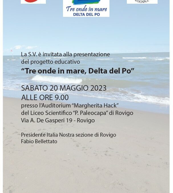  Rovigo: evento “Tre onde in mare, Delta del Po” – 20 maggio 2023