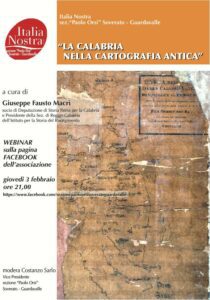 “La Calabria nella cartografia antica” – webinar 3 febbraio 2022