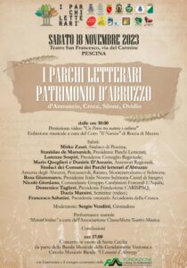 Evento sui Parchi Letterari (Pescina, 18 novembre 2023)