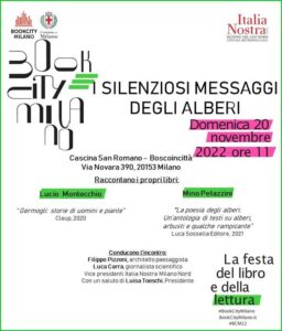 Bookcity 2022: a Cascina San Romano, “I silenziosi messaggi degli alberi”
