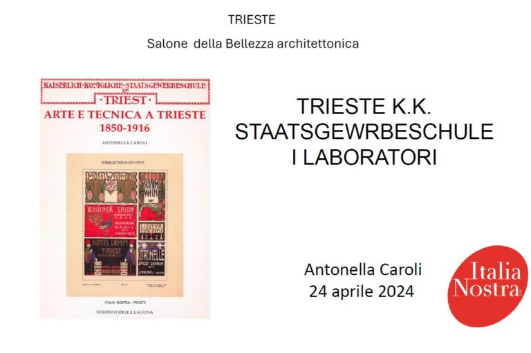 I laboratori della TRIESTE K.K. STAATS GEWERBESCHULE – Arte e tecnica a Trieste