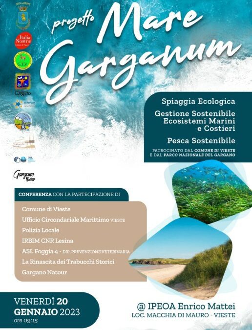 Conferenza sul progetto “Mare Garganum” 20 gennaio 2023