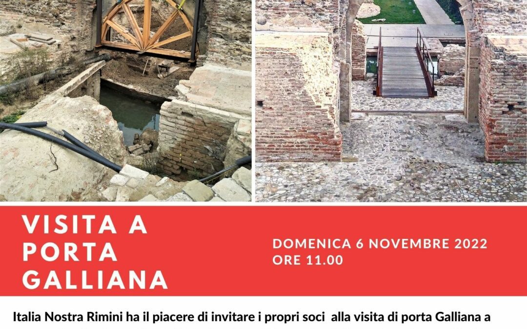Rimini: il 6 novembre prossimo, visita a Porta Galliana